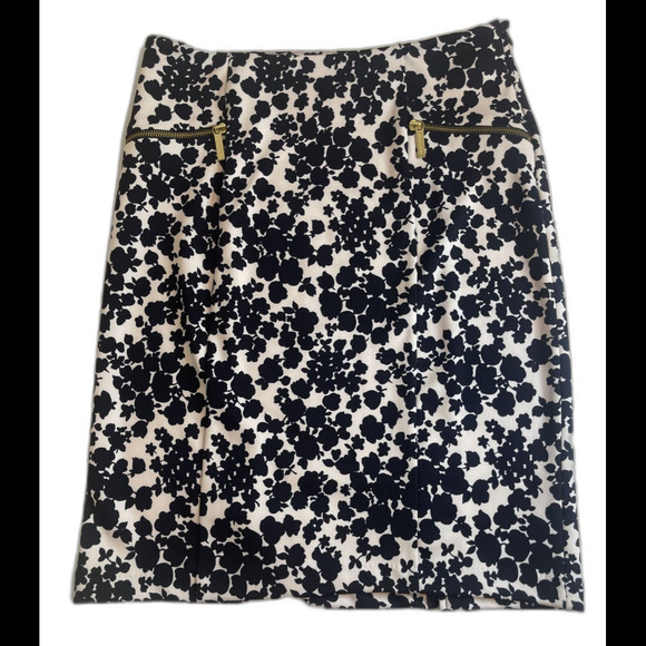 MICHAEL KORS Women’s Size 8 Blue Floral Polyester Blend Pencil Skirt NEW - Picture 1 of 4